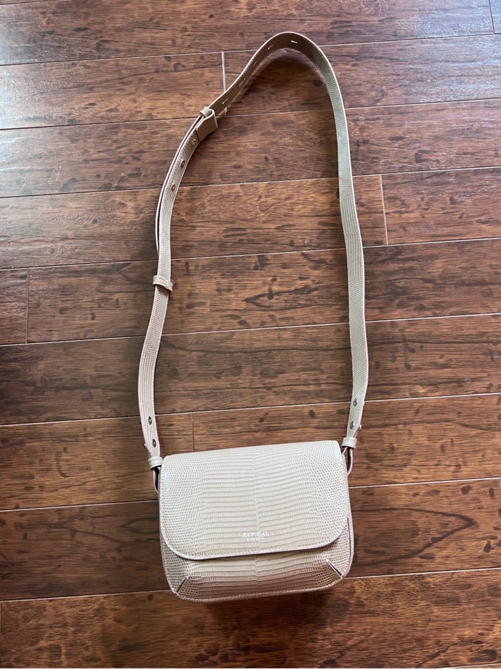 ✳️ Aspinal of London Ella Crossbody Bag - RARE Lizard Embossed Calf Leather